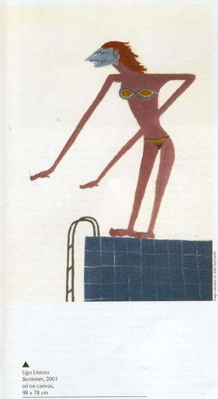 Ugo Untoro, Swimmer, 2001, oil on canvas, 98 × 78 cm